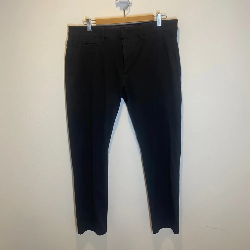J.Crew Tech Pants Mens 34x30 Black Excellent Performance Stretch Chino Trousers